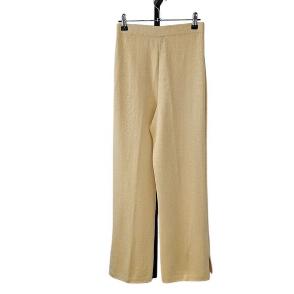 St. John Evening Womens High Waist Santana Knit, Split Bottom Wide Leg Pants, 2 - Picture 2 of 12